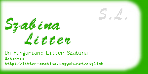 szabina litter business card